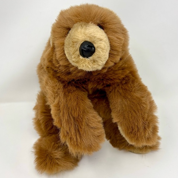 RARE Eden Brown Teddy Bear Stuffed Animal Plush Floppy Soft 14” Vintage Korea - Picture 1 of 13